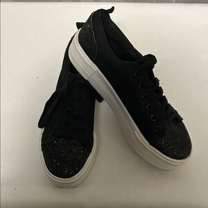 Divided Black Glitter Sneakers
